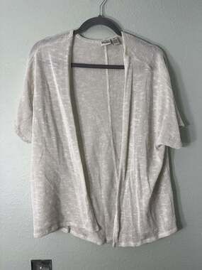 Mudd Junior’s Short Sleeve Cardigan - Beige Size Medium